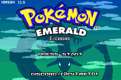 Pokemon - Exceeded (Hack) — Title screen
